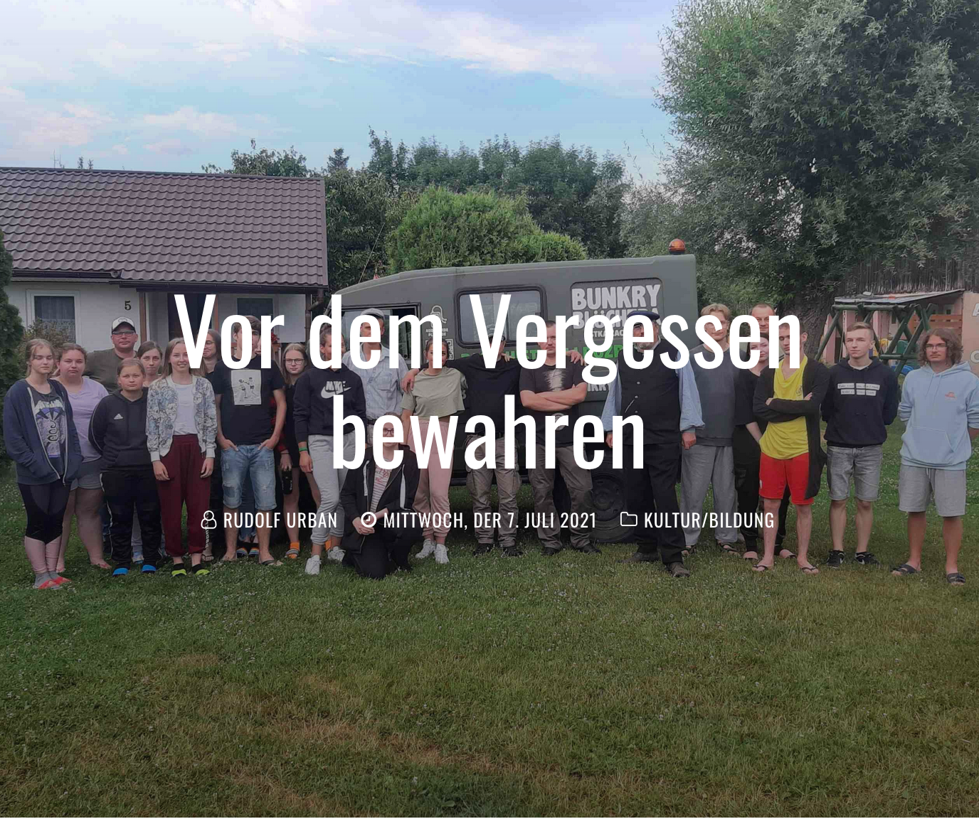 Vor dem Vergessen bewahren Vor dem Vergessen bewahren